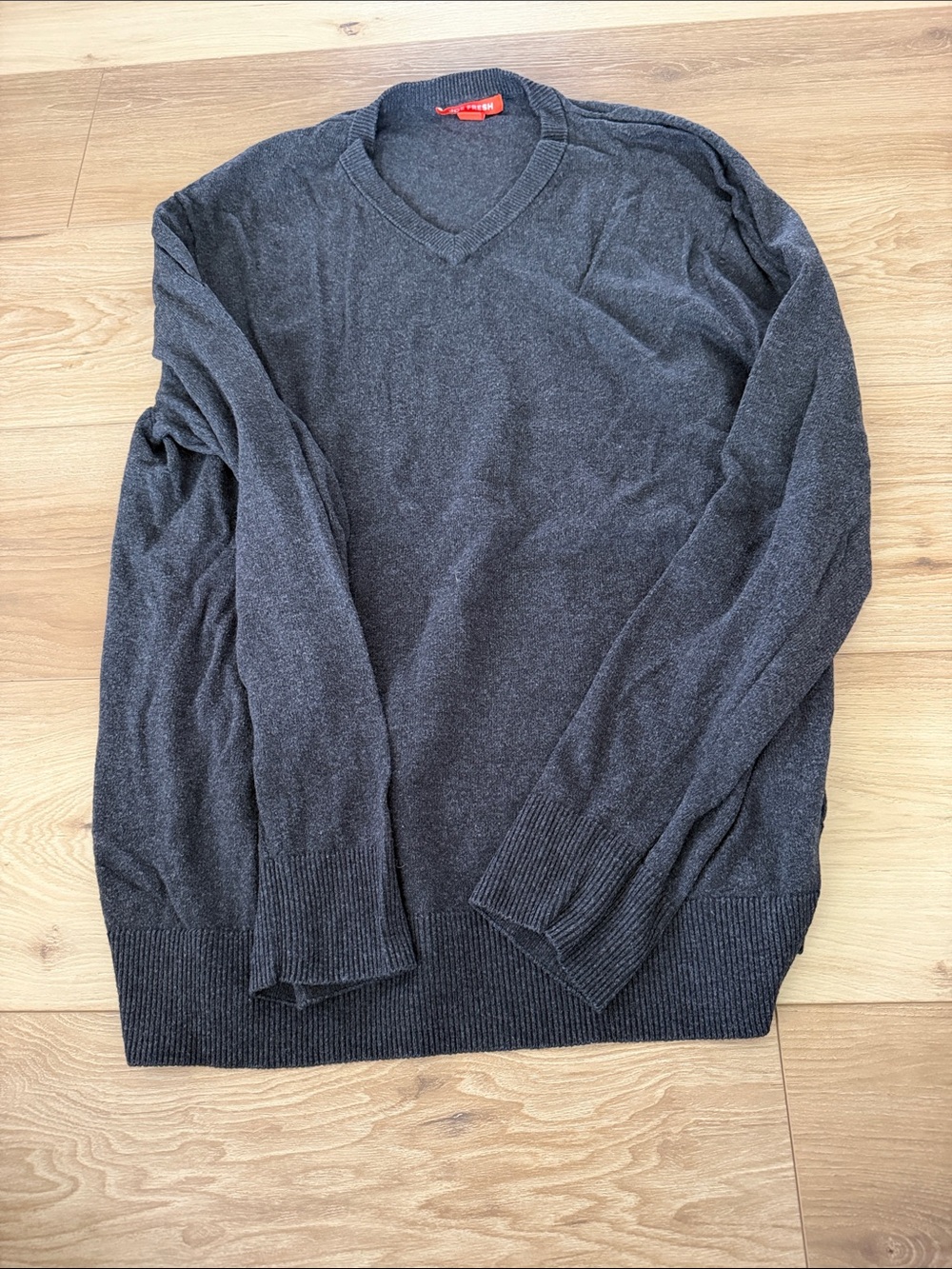 Joe Fresh Charcoal Gray V-Neck Sweater